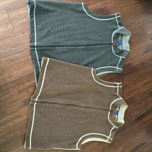 SET OF 2 WILKENS BROS ZIP UP VESTS